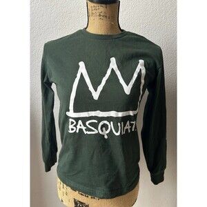 Gap Kids Jean-Michel Basquiat Green Long Sleeve Graphic Cotton Tee